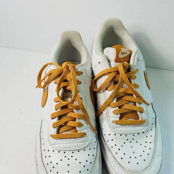 Nike Court Vision Low White Orange Womens Size 8 1/2 Sneakers EU 40 2021 - Picture 5 of 9